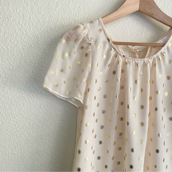 LC Lauren Conrad Flutter Sleeve Top Size XS - Picture 3 of 5